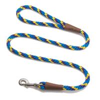Mendota Clip Leash Large - lengths 1/2in x 6ft(13mm x1.8m) Made in the USA - Tricolour Sunset