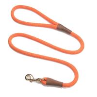 Mendota Clip Leash Small - lengths 3/8in x 4ft(10mm x1.2m) Made in the USA - Orange