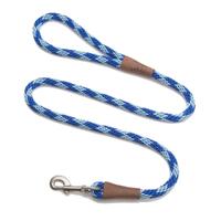 Mendota Clip Leash Small - lengths 3/8in x 4ft(10mm x1.2m) Made in the USA - Diamond - Sapphire