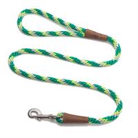Mendota Clip Leash Small - lengths 3/8in x 6ft(10mm x1.8m) Made in the USA - Tricolour Ivy