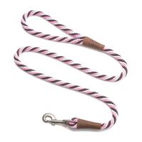 Mendota Clip Leash Small - lengths 3/8in x 6ft(10mm x1.8m) Made in the USA - Twist - Pink Chocolate
