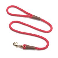 Mendota Clip Leash Large - lengths 1/2in x 6ft(13mm x1.8m) Made in the USA - Red