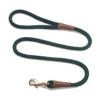Mendota Clip Leash Large - lengths 1/2in x 6ft(13mm x1.8m) Made in the USA - Hunter Green