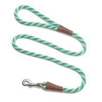 Mendota Clip Leash Large - lengths 1/2in x 6ft(13mm x1.8m) Made in the USA - Twist - Seafoam