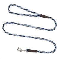 Mendota Clip Leash Large - lengths 1/2in x 6ft(13mm x1.8m) Made in the USA - Twist Arctic Blue