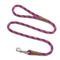Mendota Clip Leash Large - lengths 1/2in x 6ft(13mm x1.8m) Made in the USA - Diamond - Ruby