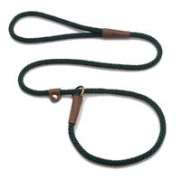 Mendota British Style Slip Leash - Length 3/8in x 4ft(10mm x 1.2m) - Hunter Green