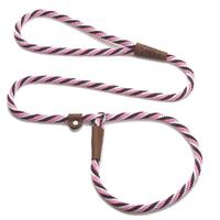 Mendota British Style Slip Leash - Length 3/8in x 4ft(10mm x 1.2m) - Twist - Pink Chocolate