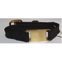Mendota Products - ID Junior Dog Collar with Brass Tag - SIZES: 35CM,  - Made in the USA - Black
