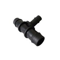 Barbed Reducing Tee Connector - 19mm to 13mm - 20 Pack