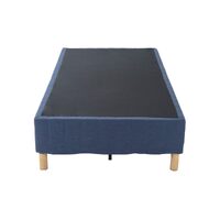 Metal Bed Frame Mattress Foundation Blue – Queen