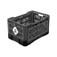 BigAnt Charcoal Smart Foldable Stackable Crate 48L