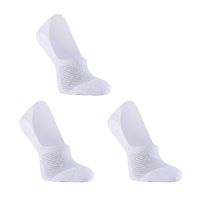 Rexy 3 Pack Medium White Cushion No Show Ankle Socks Non-Slip Breathable