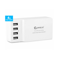 Sansai 4.2A 4-Ports Station A USB Charging