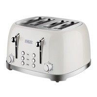 PHILEX 4-Slice White Toaster Bread Reheat Retro