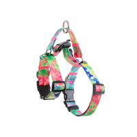 Dog Double-Lined Straps Harness and Lead Set Leash Adjustable S SWEET GREEN