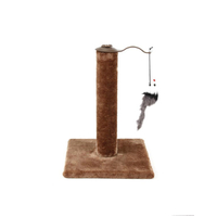 YES4PETS Cat Kitten Single Scratching Post with Toy-Brown