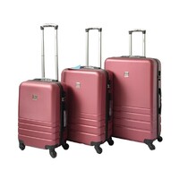 ABS Luggage Suitcase Set 3 Code Lock Travel Carry  Bag Trolley Maroon 50/60/70