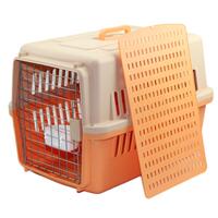 YES4PETS Large Dog Cat Crate Pet Carrier Rabbit Airline Cage With Tray And Bowl Orange