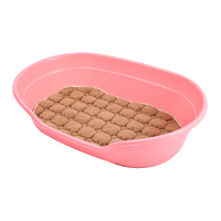 YES4PETS Pet Bed Medium Plastic Dog Bedding Sleeping Resting Washable Basket Pink