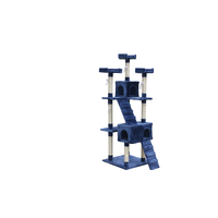 YES4PETS 180 cm Cat Kitten Scratching Post Tree W ladder-Blue