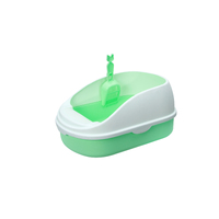 YES4PETS Medium Portable Cat Toilet Litter Box Tray with Scoop Green