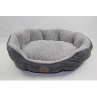 YES4PETS Blue / Grey Washable Fleece  Soft Pet Dog Puppy Cat Bed-Large