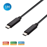 Simplecom CA512 USB-C to USB-C Cable USB 3.2 Gen2 10Gbps 5A 100W PD 4K@60Hz 1M