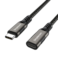 Simplecom CAU610 USB-C Male to Female Extension Cable USB 3.2 Gen2 PD 100W 20Gbps 1M