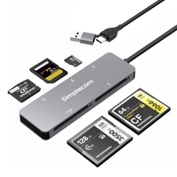 Simplecom CR407 5-Slot SuperSpeed USB 3.0 and USB-C to CFast/CF/XD/SD/MicroSD Card Reader