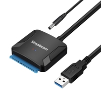 Simplecom SA236 USB 3.0 to SATA Adapter Cable Converter with Power Supply for 2.5" & 3.5" HDD SSD