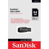 SanDisk  64GB Ultra Shift  USB 3.0 Flash Drive SDCZ410-064G-G46  
