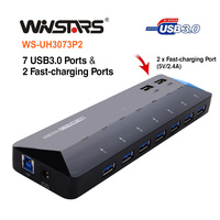 USB3.0 7 Ports Hub Plus 2 extra 2.4A Fast-charging Ports