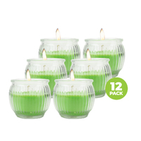 Perfect Scent 12PCE Fruit Fusion Scented Fragrant Candle Glass Holder 6.5cm