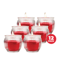 Perfect Scent 12PCE Apple & Cinnamon Fragrant Candle Glass Holder 6.5cm