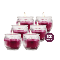 Perfect Scent 12PCE Passionfruit Scented Fragrant Candle Glass Holder 6.5cm