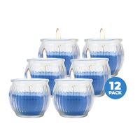 Perfect Scent 12PCE Cool Breeze Scented Fragrant Candle Glass Holder 6.5cm