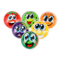 Party Central 36PCE Smiley Fruit Stress Balls High Quality Rubber Toy 6.3cm