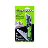 Taipan Twin Blade Folding Knife Aluminium Handle Carbon Vanadium Steel