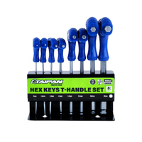 Taipan 8PCE T-Handle Set Double Ended Hex Keys Premium Quality Steel