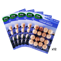 SAS Pest Control 192PCE Natural Cedar Mothballs Lavender Scented Repellant 