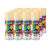 Australian Export 12PK 250gm Aerosol Spray Paint Cans [Colour: Ivory]