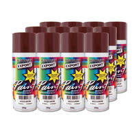 Australian Export 12PK 250gm Aerosol Spray Paint Cans  [Colour: Mission Brown]