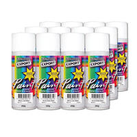 Australian Export 12PK 250gm Aerosol Spray Paint Cans [Colour: White Undercoat]
