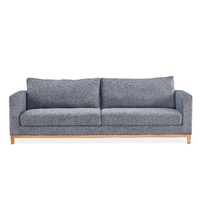 Emily 3 Seater Sofa Fabric Uplholstered Lounge Couch Grey