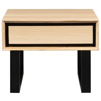 Aconite Lamp Side Sofa End Table 60cm Solid Messmate Timber Wood - Natural