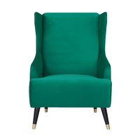 Sylvia Accent Sofa Arm Chair Fabric Uplholstered Lounge Couch - Green