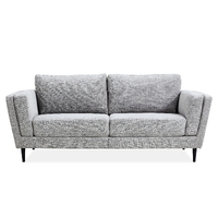 Skylar 3 Seater Sofa Fabric Uplholstered Lounge Couch - Pepper
