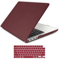 15 inch Air 2023 MacBook Air Matte Case  A2941 M2 Chip Hard Shell Case Keyboard Cover Wine Red