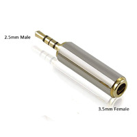 2.5mm male to 3.5mm STEREO Female Audio Adapter Converter Gold Plated